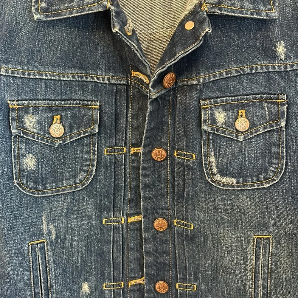 J.Crew Distressed Denim Utility Jean Jackets Size Small S